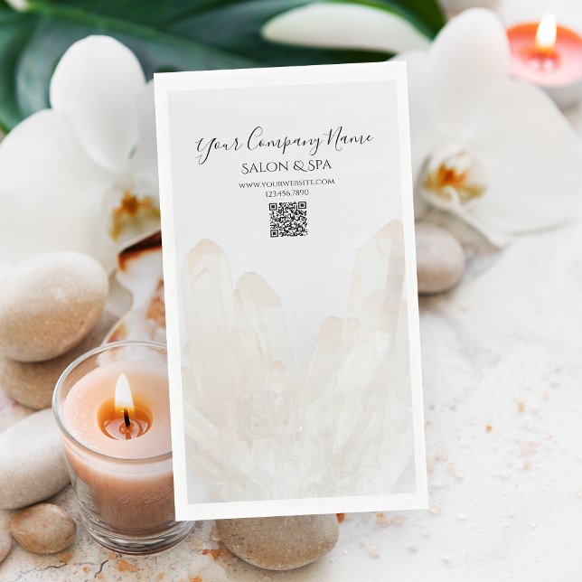 White Crystals Salon Spa Paper Guest Towels Napkin (Creator Uploaded)