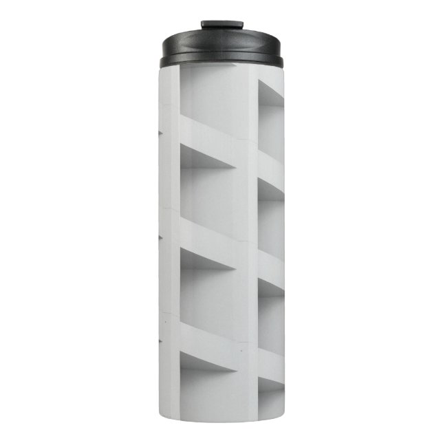 White cubby shelf thermal tumbler (Front)