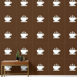  White Cup Of Java Dk Brown Kitchen  Wallpaper