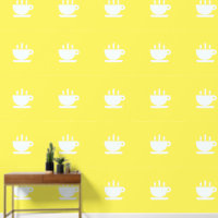  White Cup Of Java Yellow Kitchen 