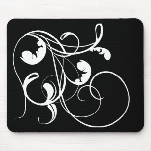 White Curls Mouse Pad