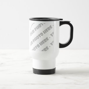 White Curves Photo Travel Mug - Create Your Own