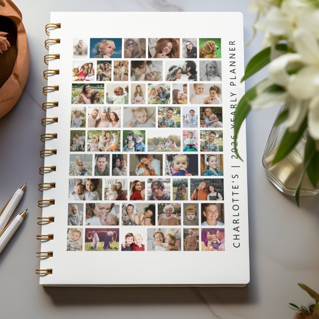 White Custom 54 Photo Collage Planner (Creator Uploaded)