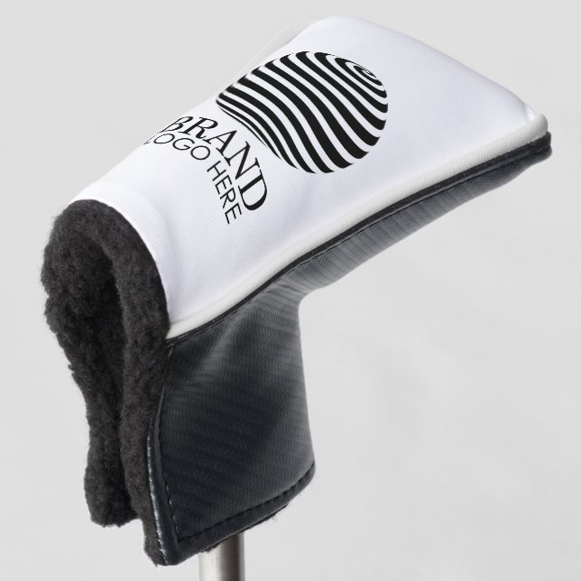 White Custom Business Logo Company Corporate Golf Head Cover (3/4 Front)