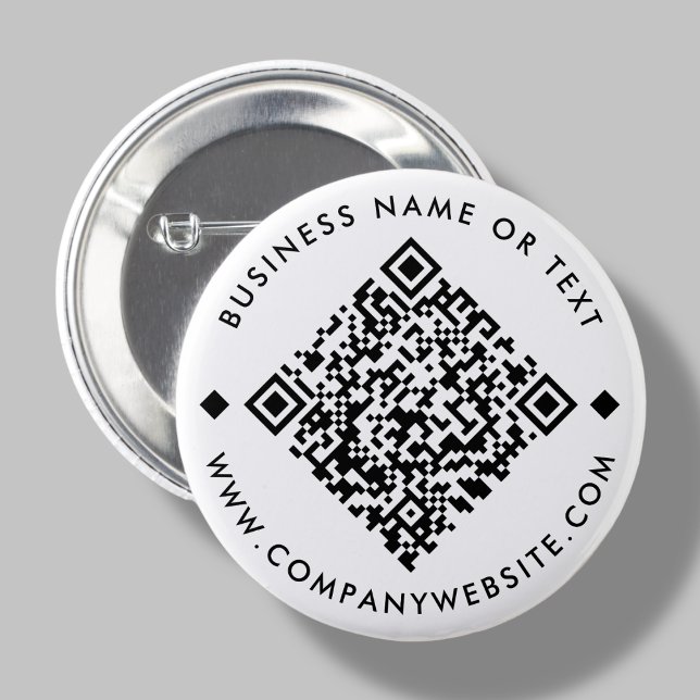 White | Custom Business QR Code Button (Creator Uploaded)