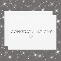 White Custom Elegant All Occasion Congrats Flat