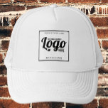 White Custom Logo Hat<br><div class="desc">Feel free to personalise and customise this white custom logo business employee staff company white trucker hat. Edit options are available.</div>