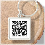 White | Custom QR Code Scannable Keychain<br><div class="desc">Looking for a powerful marketing tool to enhance your business? Look no further than our QR code keychains! With the ability to create a QR code directly onto the keychain, you can easily direct your customers to your website, social media pages, or other online media platforms. These keychains make great...</div>