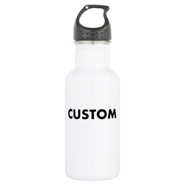 WHITE Custom Stainless Steel Water Bottle Blank (Front)