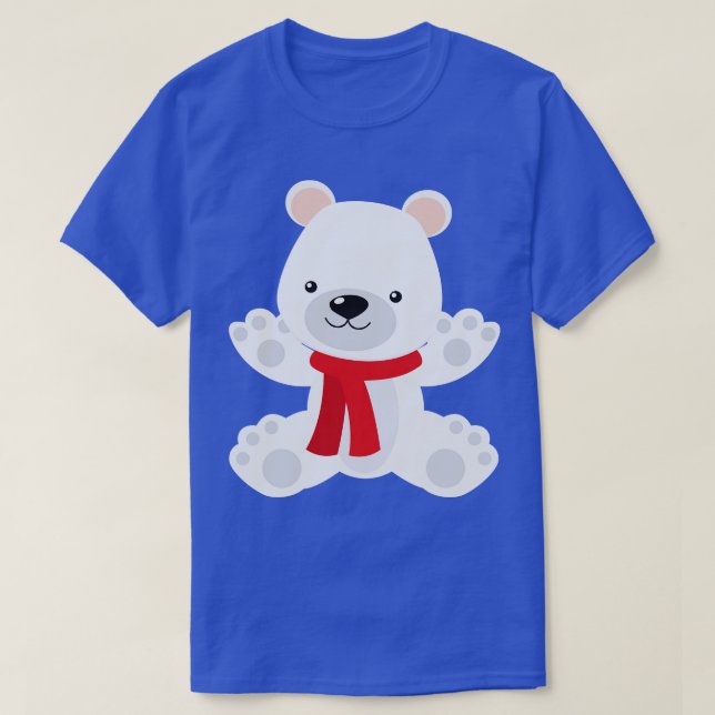 White Cute Bear T-Shirt (Design Front)