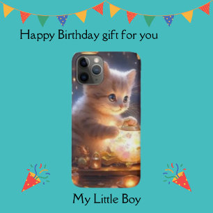 White Cute Cat, Sparkling Lighted Jar Case-Mate iPhone Case