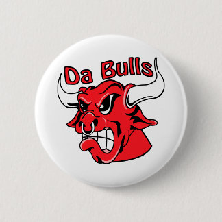 White Da Bulls 6 Cm Round Badge