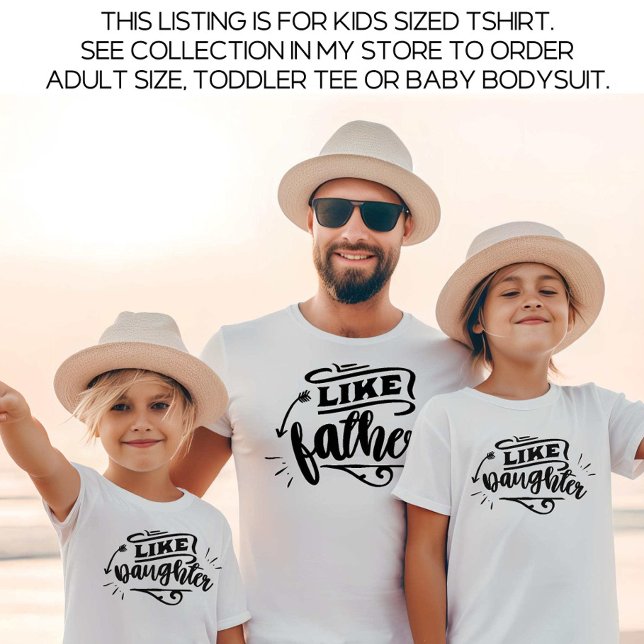 White Daddy and Me Matching Father Daughter Kids T-Shirt (Creator Uploaded)