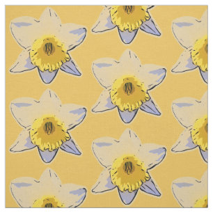White Daffodil Fabric (Yellow)