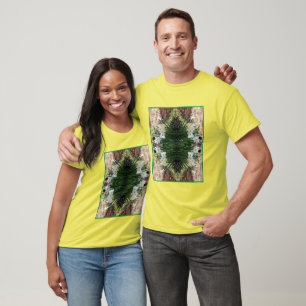  White Daffodil Flowers By Brook Abstract T-Shirt