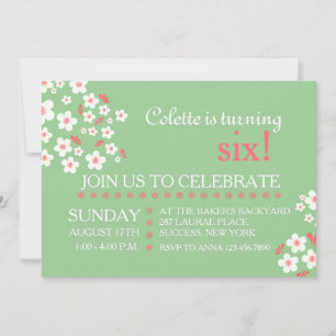 White Dainties Floral Invitation