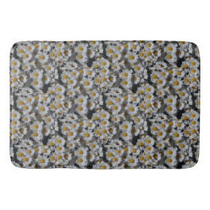 White Daisies Bath Mat