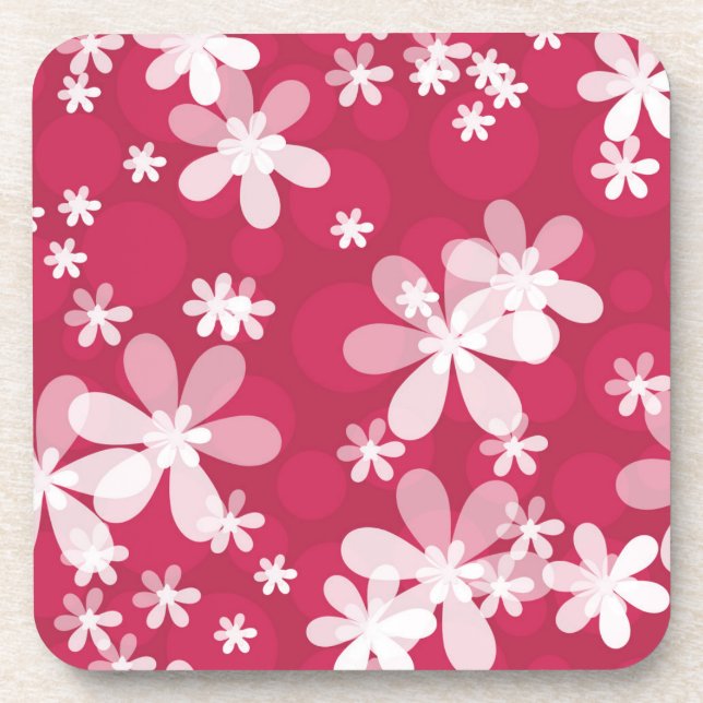 White daisies coaster (Front)