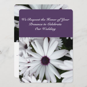 White Daisies Custom 5.5" x 7.5" Invitations