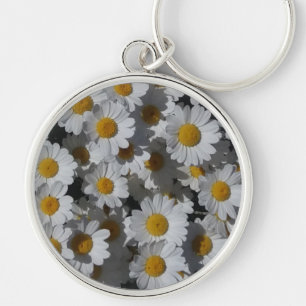 White Daisies  Key Ring
