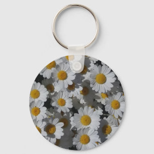 White Daisies  Key Ring
