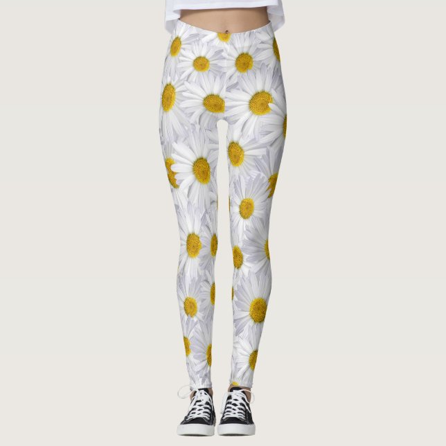 white daisies leggings (Front)