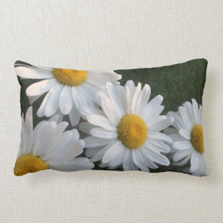 White Daisies Lumbar Cushion