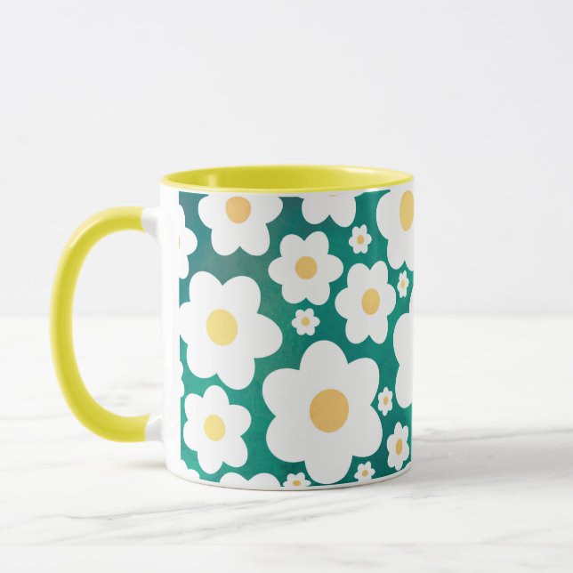 White Daisies Mug (Left)