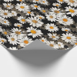 White Daisies on Black Wrapping Paper<br><div class="desc">White daisies on a black background cover this lovely wrapping paper.  Perfect for weddings and other special occasions.</div>