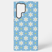 White Daisies Pattern Custom Background