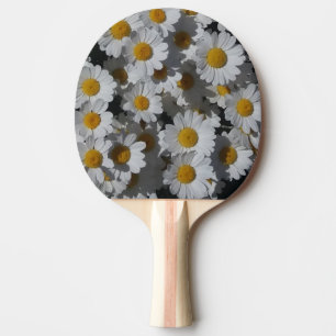 White Daisies Ping Pong Paddle
