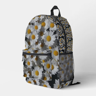 White Daisies Printed Backpack