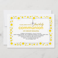 White Daisies Religious Invitation