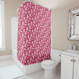 White daisies shower curtain