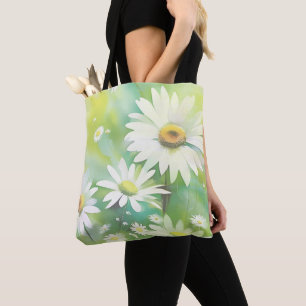 White Daisies Tote Bag