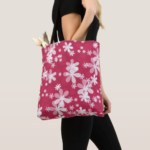 White daisies tote bag