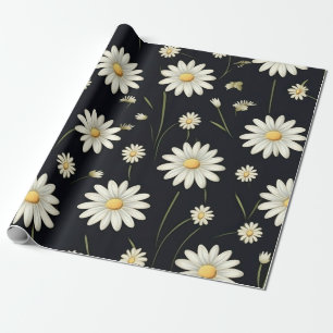 White Daisies Wrapping Paper