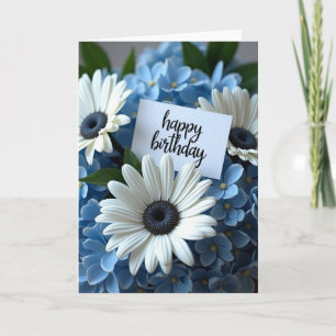 White Daisy Birthday Card