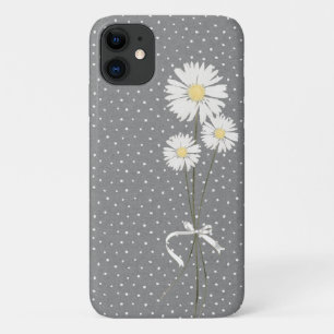 white daisy bouquet on pin dots Case-Mate iPhone case
