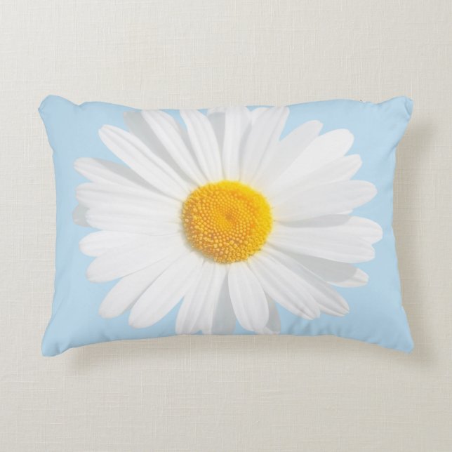 white daisy decorative cushion (Front)