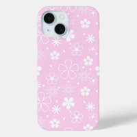 White Daisy Doodles On Pink