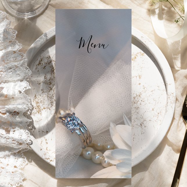 White Daisy Elegance Wedding Menu (Creator Uploaded)