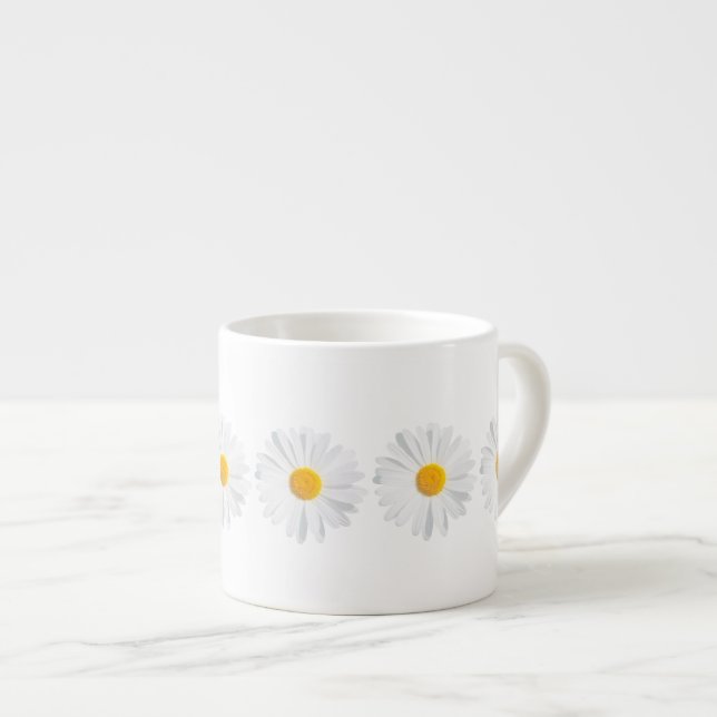 white daisy espresso cup (Front Right)
