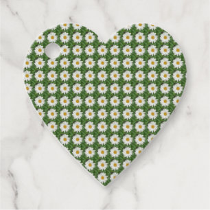 White Daisy Favour Tags