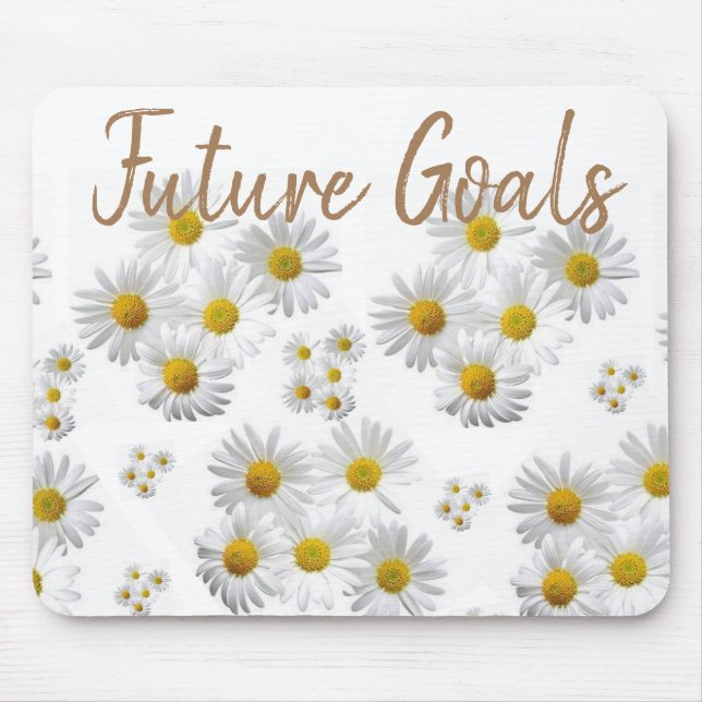 White Daisy Floral Mouse Pad! Mouse Pad (Front)