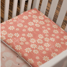 White Daisy Floral Pattern Custom Name