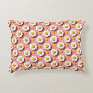 White Daisy Floral Pattern For Cosy Room Decor Decorative Cushion