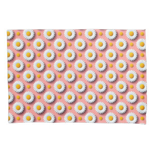 White Daisy Floral Pattern For Cosy Room Decor Pillowcase