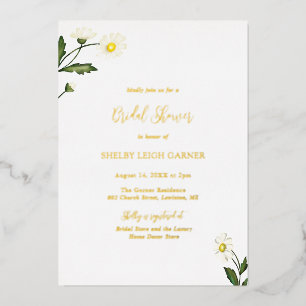 White Daisy Floral Rustic Bridal Shower