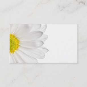 White Daisy Flower Background Customised Daisies Business Card